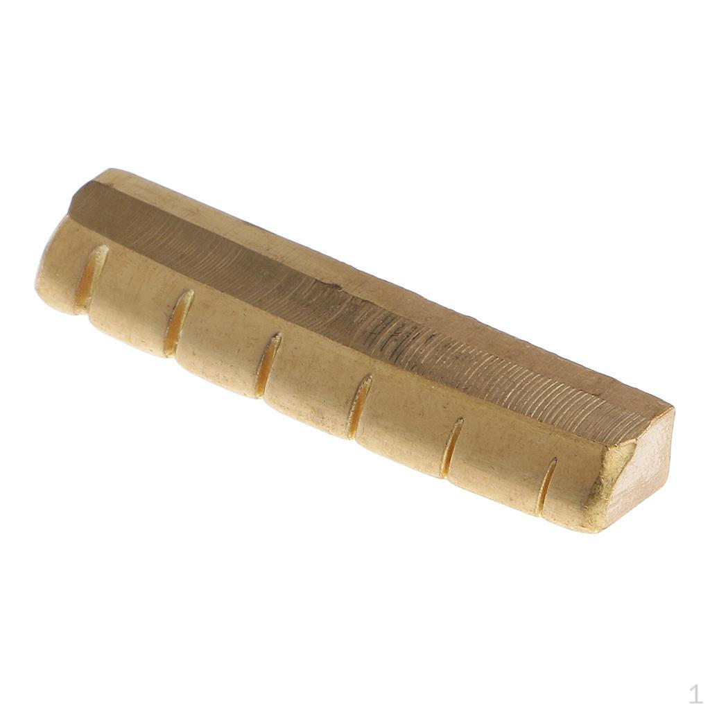 

Acoustic Folk Guitar Slotted Nut Brass Instrument Replacement Parts - 43x6mm