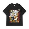 275 GSM Washed T-shirts 100% Cotton Record of Ragnarok V5 Buddha Print Unisex Heavy Cotton T Shirt