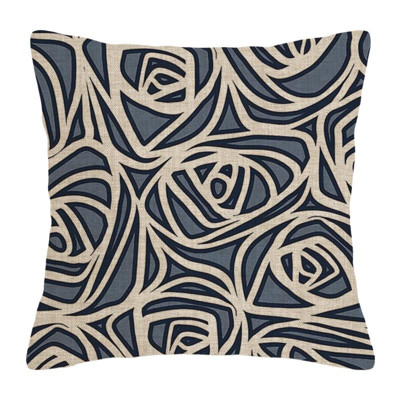 Home Decor Abstract & Geometric Patterned Pillow Covers Pattern Cushion Cover Suitable For Sofa Bedroom Car Pillow Cover