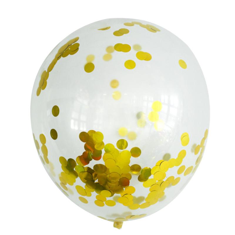 Latex  Transparent  Balloon 12-inch Sequined Confetti Holiday Wedding Decoration Confession Balloon