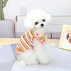 Dog Clothes Summer Thin Small Dog Teddy Princess Dress Suspender Bichon Frize Cat Color Strip Embroidered Cherry
