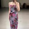 New Chinese morning robe engagement dress dress dress toast dress morning robe dress bride heavy industry sequined tube top fishtail dress
