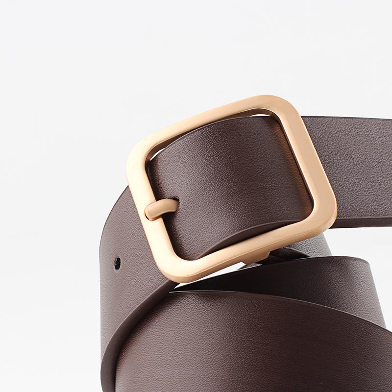 Women's Korean Style Fashion Belt with Square Buckle