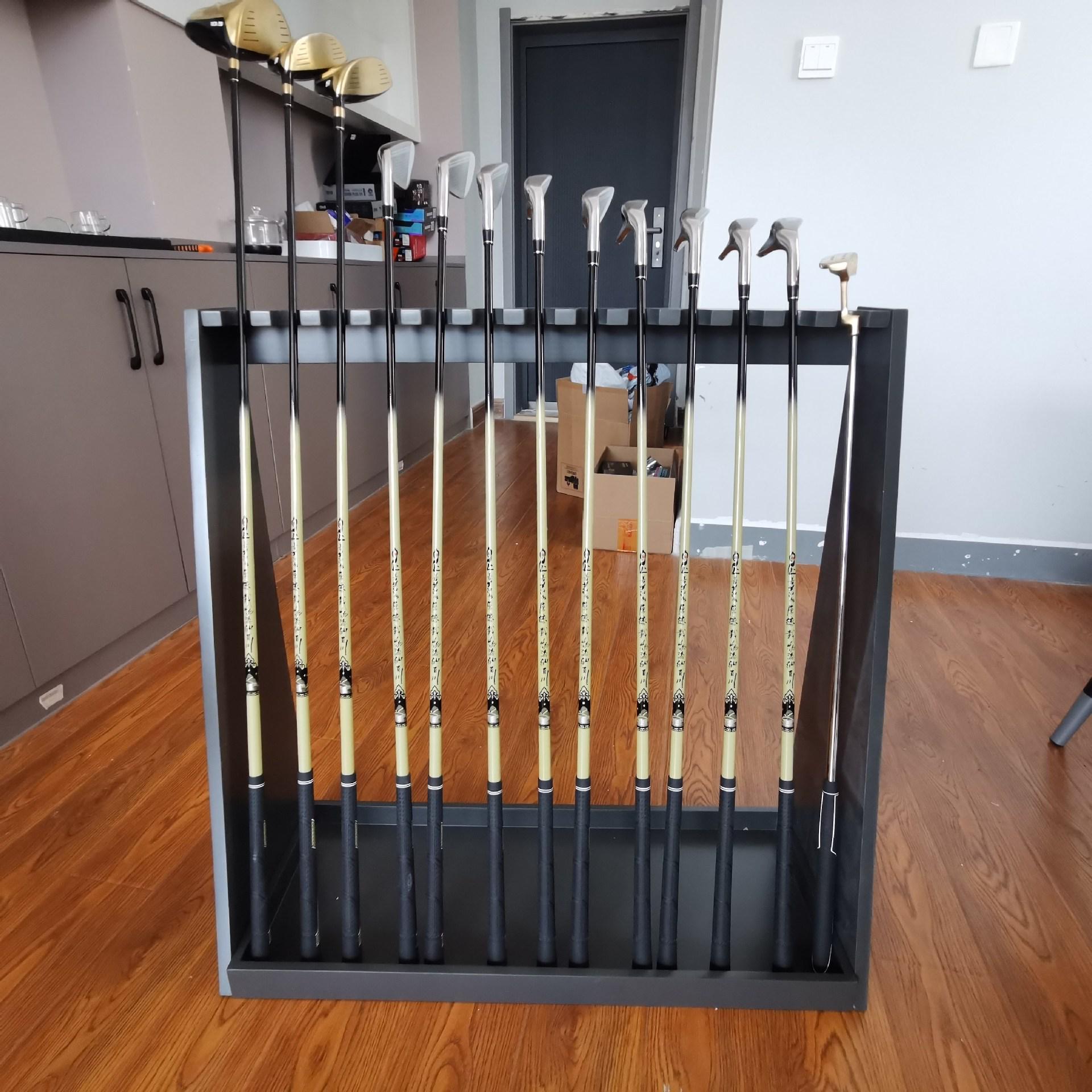 Solid Wood Floor-Standing Golf Club Rack for 13 Clubs Other