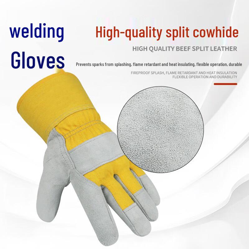 Heat-Resistant Cowhide Welding Gloves