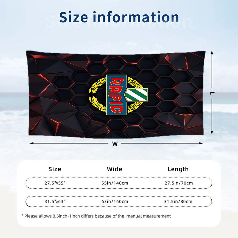 Asciugamano da Spiaggia Rapid Wien FC ad Asciugatura Rapida in Microfibra Assorbente Portatile da Viaggio per Nuoto