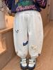 Girls' Fashionable Embroidered Sweatpants for Spring & Autumn 2025
