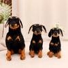 Plushie Puppy Rottweiler Sitting Pose Soft Toy Wildlife Park Souvenir Kids Gift