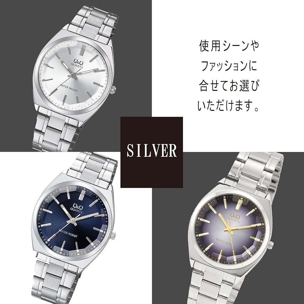 [Citizen Q&Q] Watch Analog Waterproof Metal Band QB78-212 Mens Navy