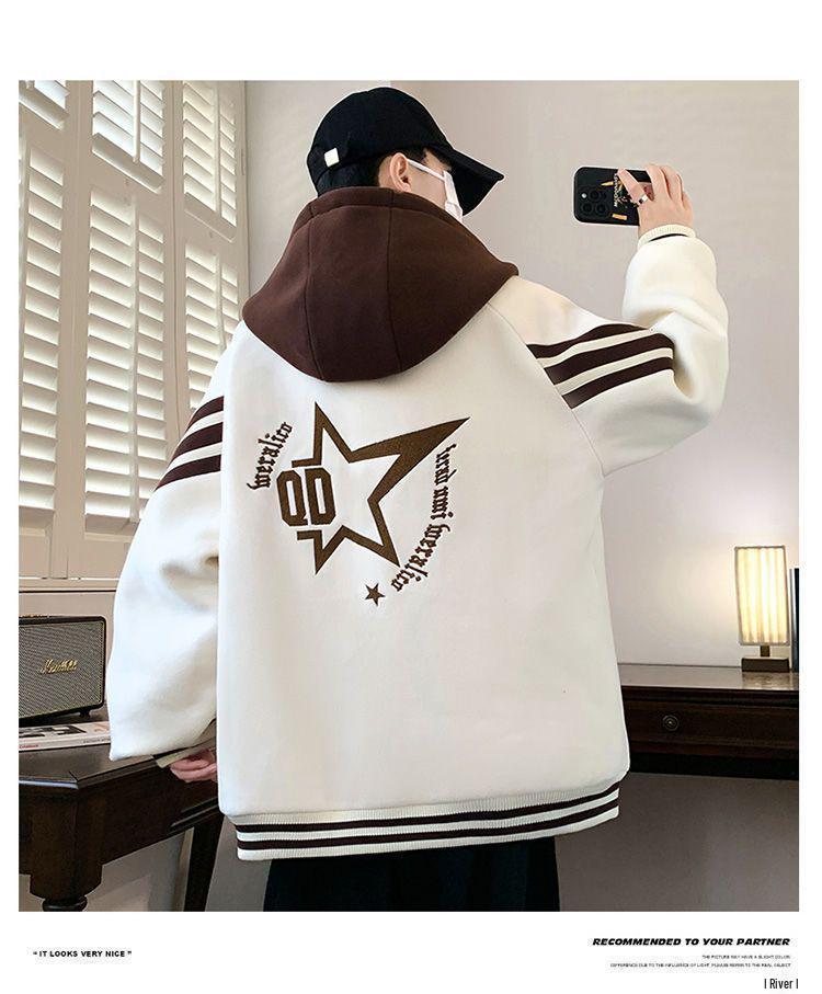 Trendige Baseball-Kapuzenjacke für Jungen in Übergröße