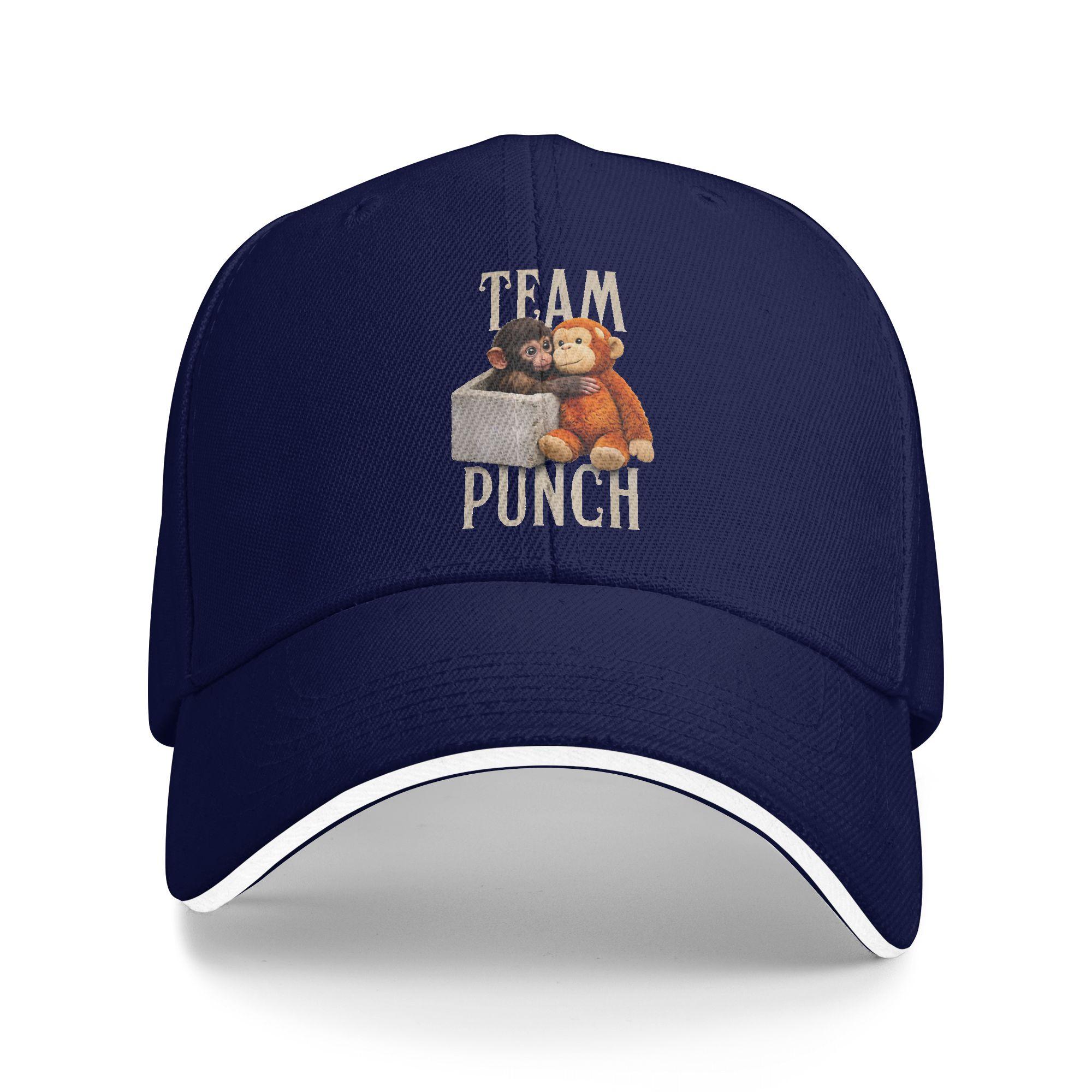 Summer Casual Baseball Cap Team Punch  Lonely Punch Monkey Outdoor Gym Trucker Hat For Men Women Sun  Vintage Baseball Caps As Picture темно-синий