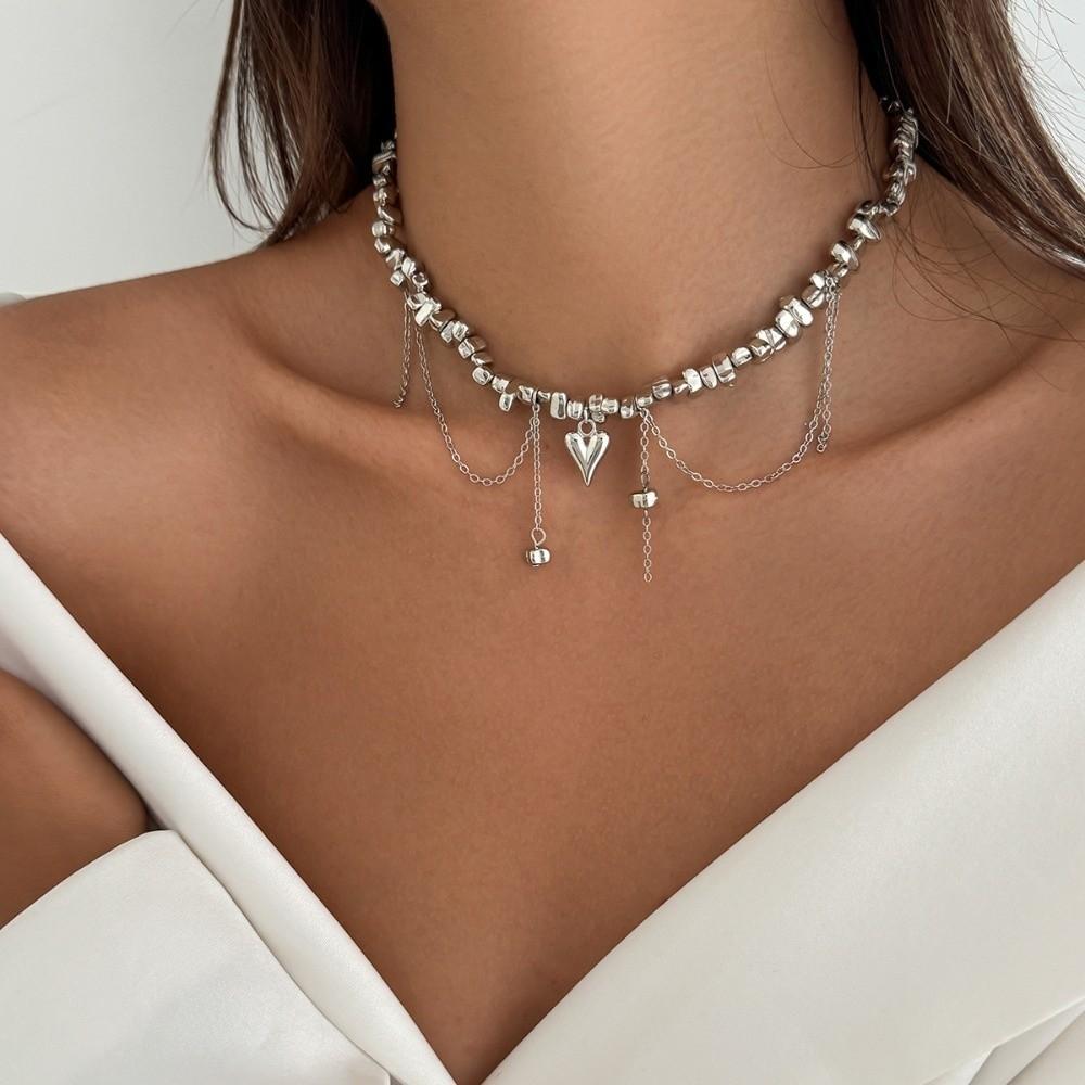Jewelry Accessories Imitation Pearl Choker Necklace Stacking Tassel Pendant Women Wrap Necklaces