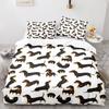Cartoon Dog Animals Duvet Cover King Queen Size Lovely Pet Puppy Bedding Set For Kids Boys Girls Wildlife Polyester Quilt Cover