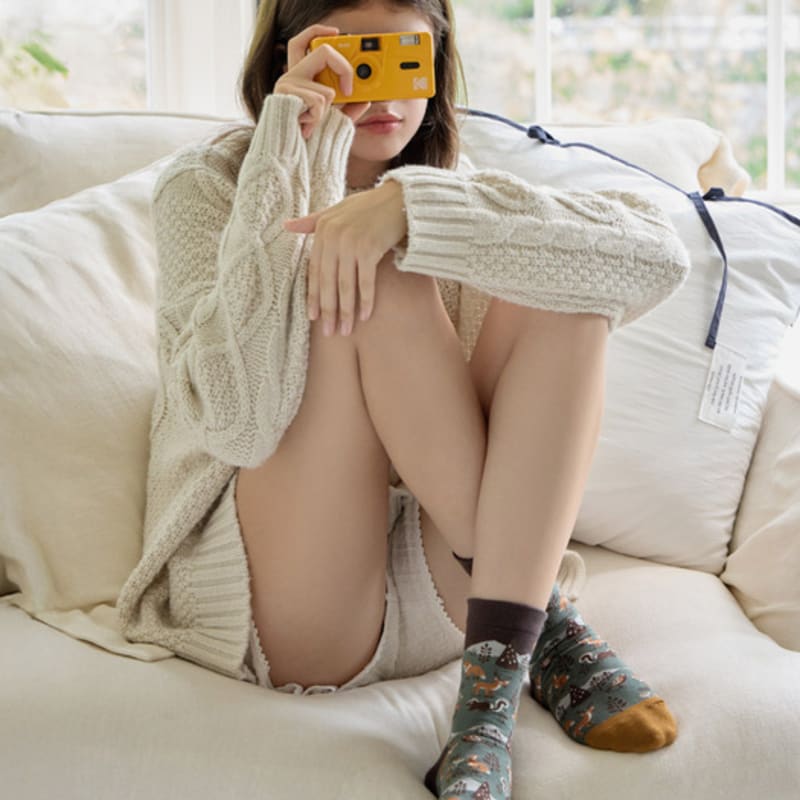 Biarritz Socks [2SET] Joshua Wild Life Pattern Point Socks 2 Colors