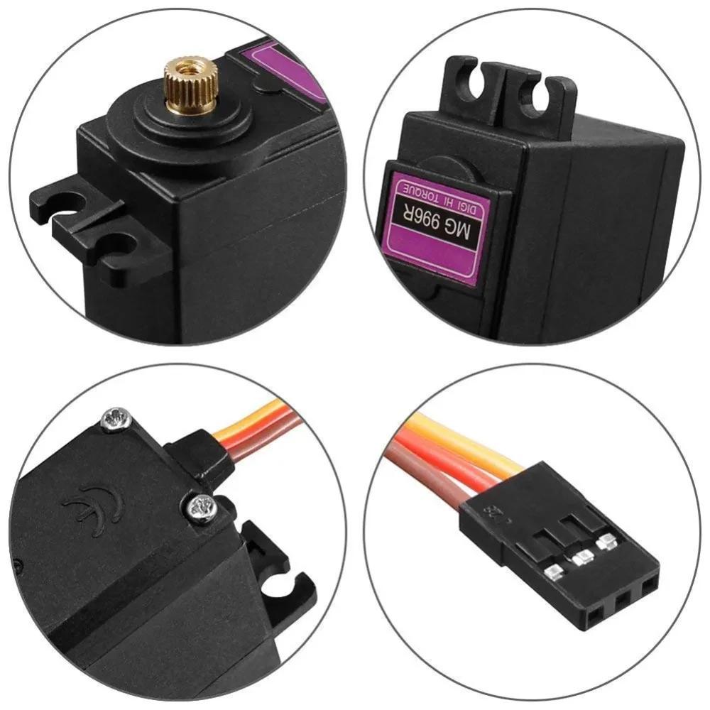 

High Torque MG996R 4.8-6.0V Digital Servo with Metal Gear for Futaba JR 1/8 1/10 RC Car Helicopter Robot Boat Arduino UNO DIY