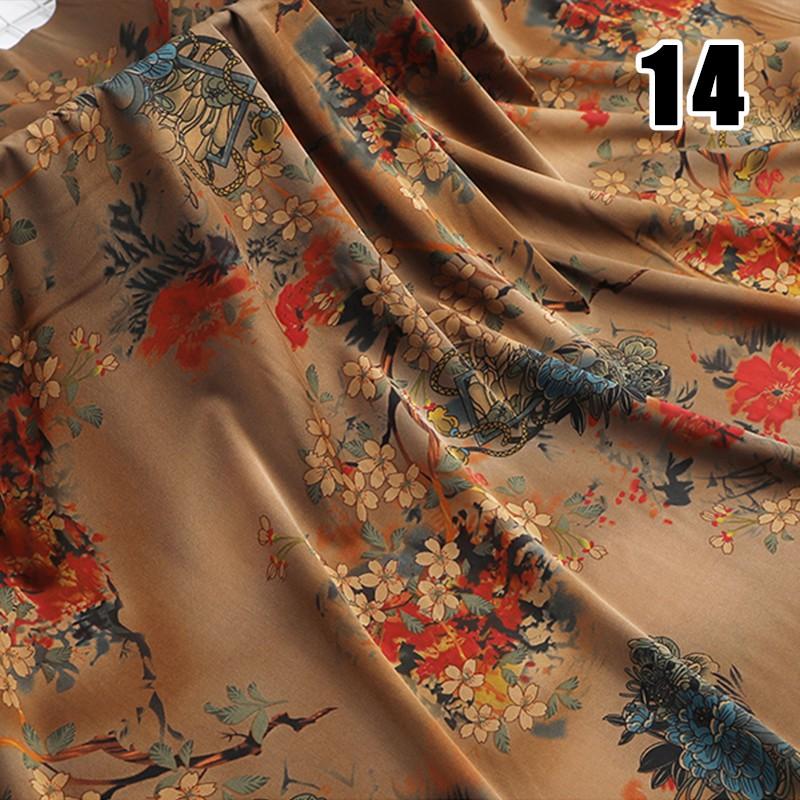 50x150cm Simulated Silk Fafric Fragrant Cloud Yarn Gauze Material DIY Cheongsam Hanfu Dress Sewing Polyester Material