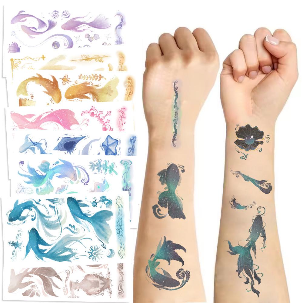 

Новые красочные тату-наклейки серии Кои Водонепроницаемые Вечеринка Вечеринка Подарок Забавные DIY Веселые Лицо Koi series (10 sheets/pack)