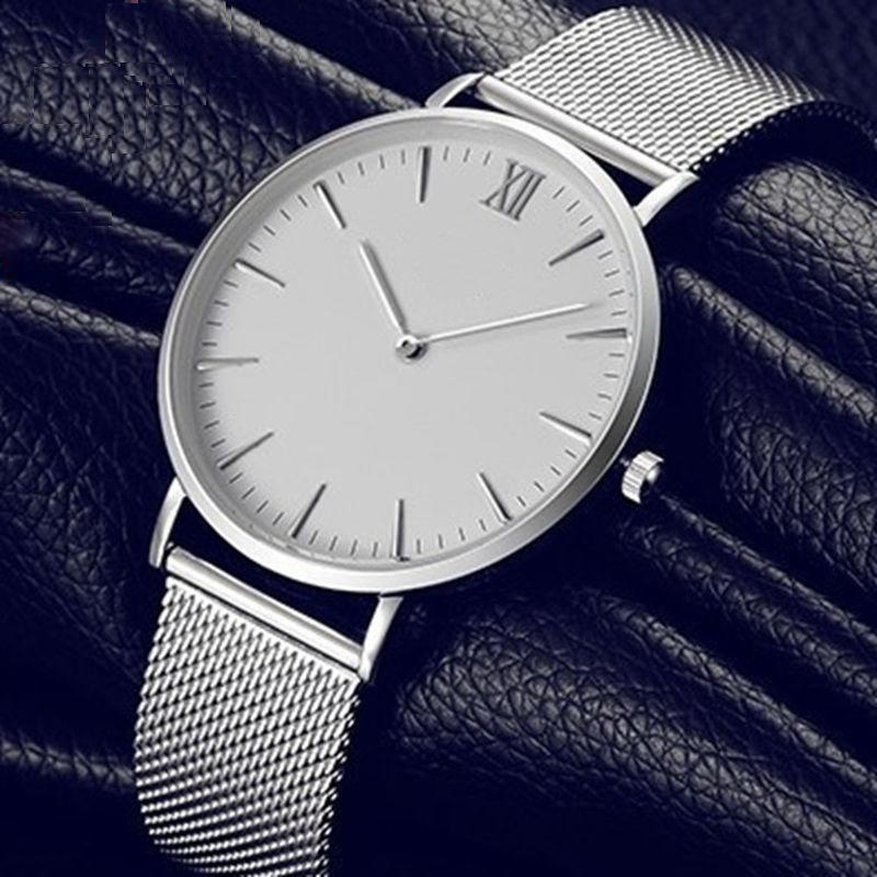 Diamond-Encrusted Men S Steel Belt Watch Business Three-Eye Day Tile Alloy Watch 728B