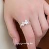 Cuiyan S925 Silber Doppelter Schmetterling Offener Ring - Schmuck im koreanischen Stil für Frauen