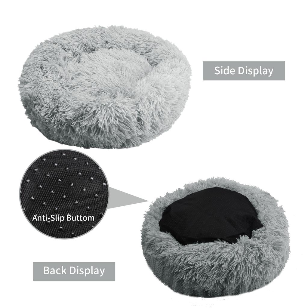 50cm Round Pet Bed for Large Dog Bed Super Soft Cat Bed Long Plush Dog House for Medium Dog House Winter Warm Sleeping Mats