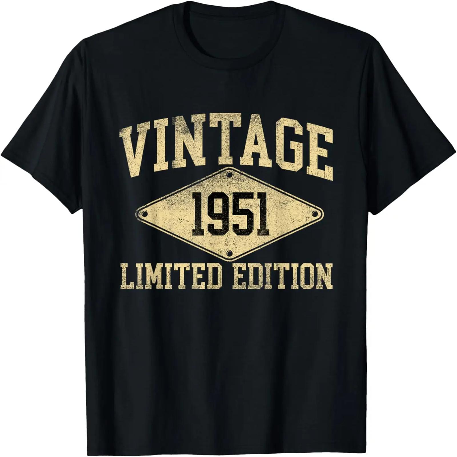 

Vintage 1951 Limited Edition Year Of Birth Birthday T-Shirt XXXXXL чорний