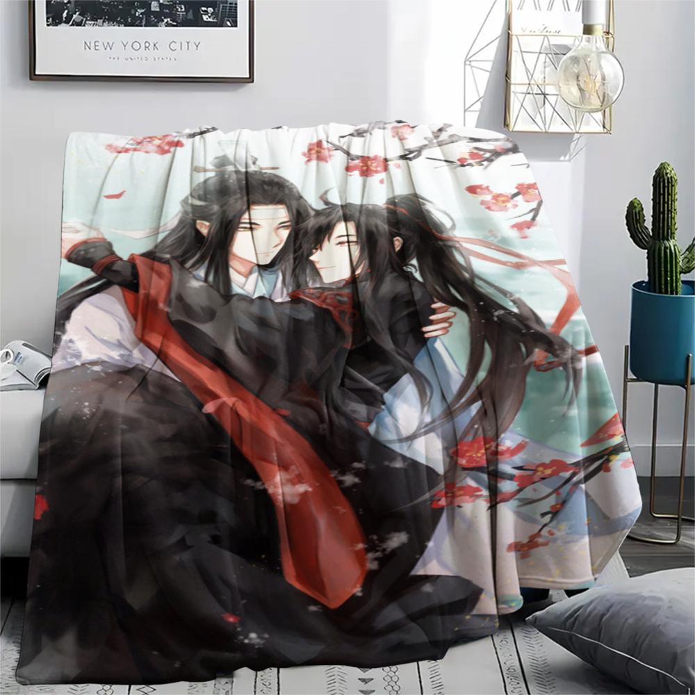 1 ST Grandmaster of Demonic Print Flanellen Deken, Hoge Kwaliteit Alle Seizoenen, Woondecoratie, Warmte en Comfort, Perfect voor Kerstcadeaus