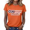 Women's Fashionable Casual Music Festival Print Round-Neck Short-Sleeve T-Shirt