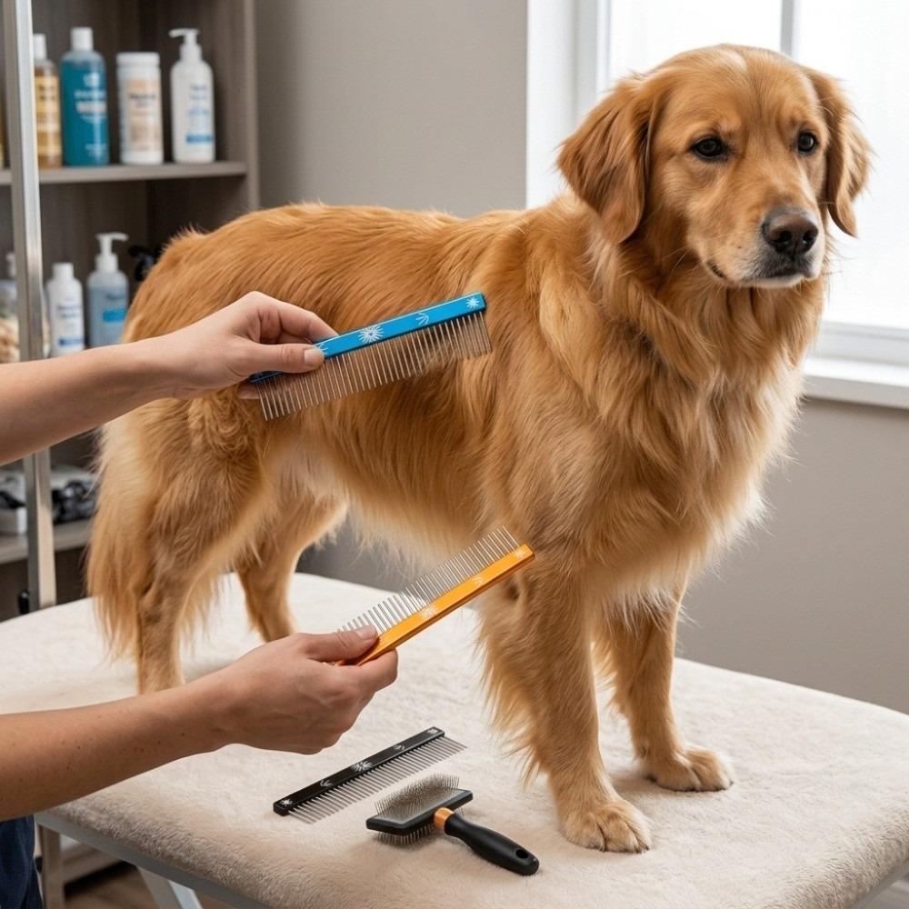 Dense Teeth Dog Comb Wide Teeth Cat Comb Skin Friendly Pet Comb Pet Grooming