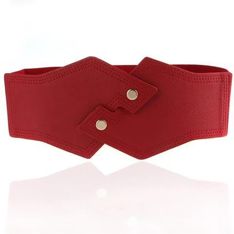 

Женский внешний пояс с широкой талией и поясом на талии и платье-рубашка, украшенное черными и красными резинками, пояс для девочек one size красный