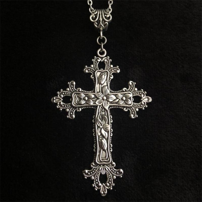 Handgemaakte Victoriaanse Kruis Ketting met 18-Inch Zilveren Ketting