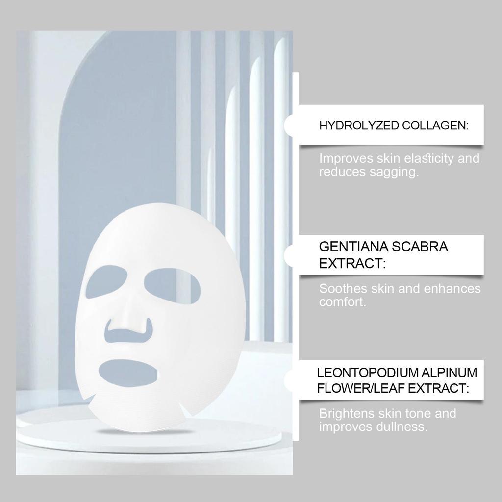 HOYGI Collagen Moisturizing Facial Mask for Daily Skin Hydration and Elasticity