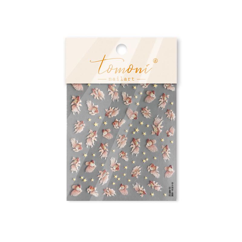 Tomoni Metal Nail Stickers: Popular Japanese Gold and Jade Stationery Nail Art Stickers.