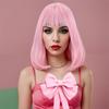 Short Wigs for Women Synthetic Hair Cosplay Wig with Bangs Straight Anime Movie Costume Party Halloween Wig Drag Queen
