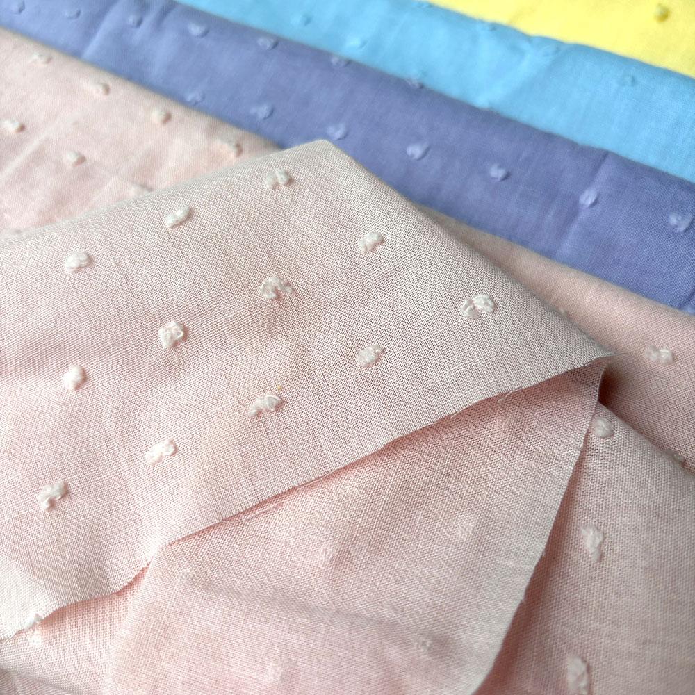 145x50cm Thin Transparent Solid Color Cut Flower Dot Jacquard Embroidery Cotton Sewing Fabric Making Doll Clothes Girl's Costume