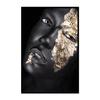 African woman canvas poster gold foil mask jewelry decorative painting living room wall painting for modern home decor painting