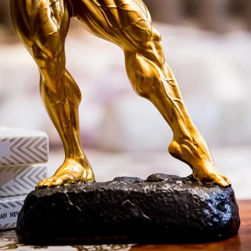 Fitness Muscle Man Sets Up Bodybuilding Sports Competition Trophies Boxing Figures Statues Sculptures Gym Decorations Gift