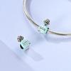 Charms Copperlight Blue Floral Perfume Bottle Beads Fit Charms Plataoriginal Bracelet Beads Women Jewellery Making Diy