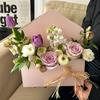 Romantic Love Note Envelope Flower Box Foldable Kraft Paper Gift Bag DIY Bouquet Wrapping Kit for Wedding Valentine Mother Day