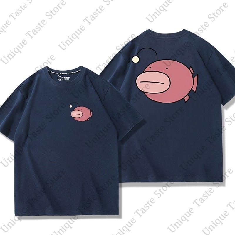 

Anime GIRLS Und PANZER T Shirt Akiyama Yukari Same Cartoon Fish Print Tshirt Unisex Women High Quality Cotton Short Sleeve Tee Top 3XL