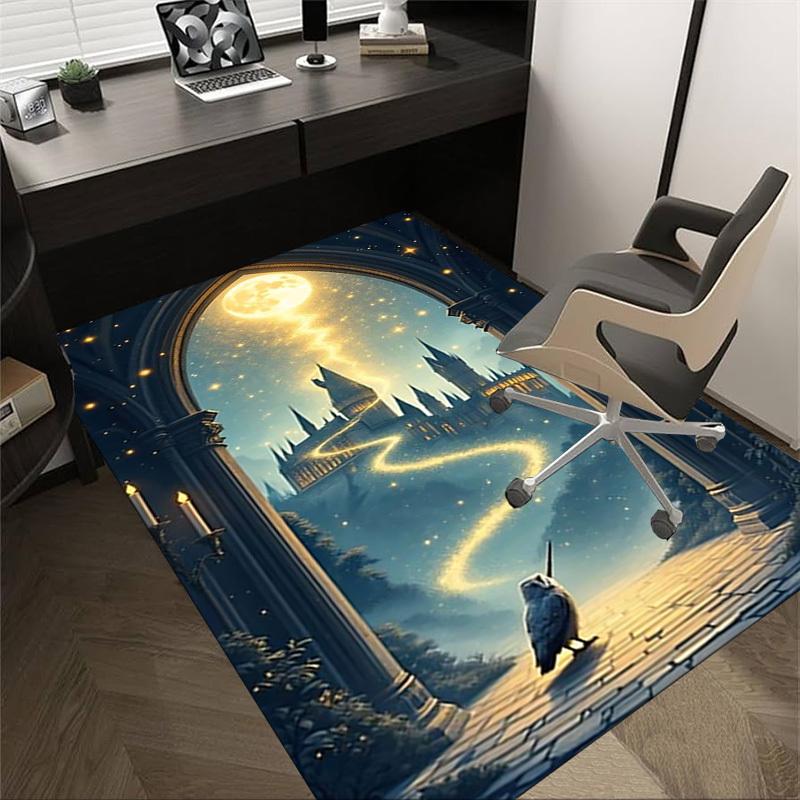 

1 шт. Ковер «Тоска по замку», для декора дома и офиса, коврик под офисное кресло, праздничный подарок, ковер для конференц-зала L1084 60cm by 90cm