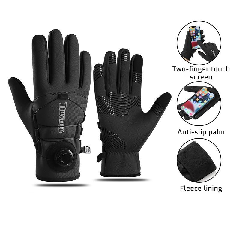 Winter Cycling Gloves Warm Waterproof Windproof Unisex with Touchscreen for Outdoor Riding Skiing Running Bycicle Accessories