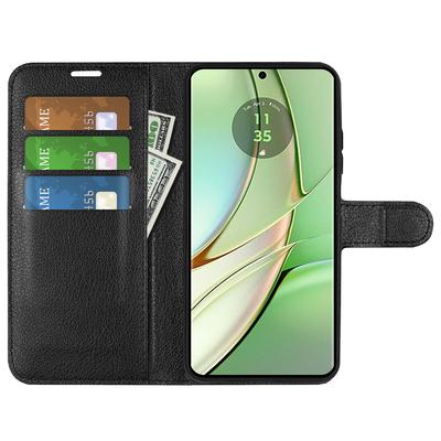 For Motorola Edge 40 5G Litchi Texture Full Protection Cover Leather Wallet Stand Phone Case
