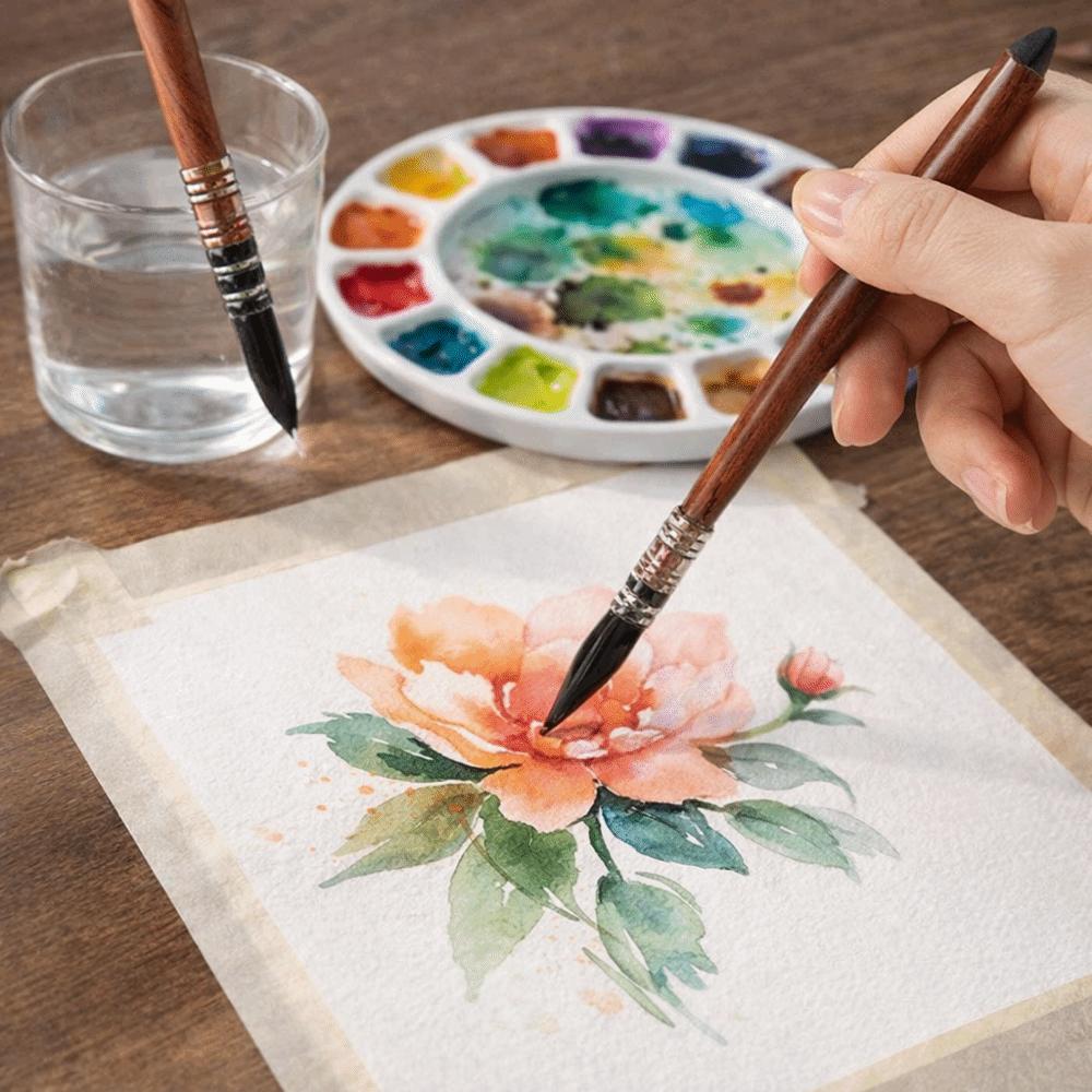 High Quality Watercolor Brush Nylon Fiber Oil Painting Brush Edge Hook Line Pen Drawing Materials