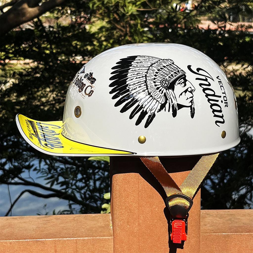 Half Helmet Retro Motorcycle Helmet Electric Men's Scooter Electric Car Hard Hat Riding