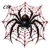 Horror Party Decorations Scary Black Spider Static Window Clings, Web Glass Stickers, Reusable Indoor Decor Decals for Haunted House Halloween