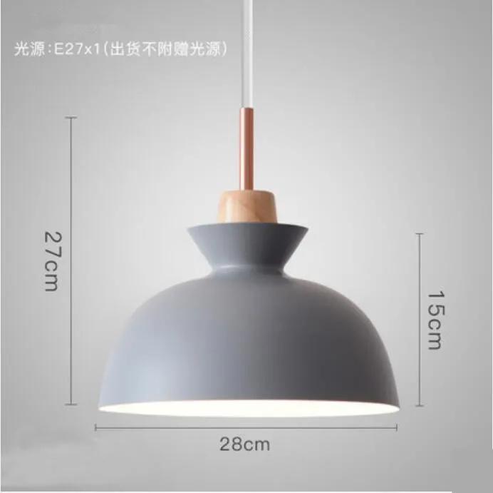 Creative Wooden Iron Single-head Chandelier Country Style Modern Simple Dining Room Living Room Bedroom Bedside Lighting Fixture
