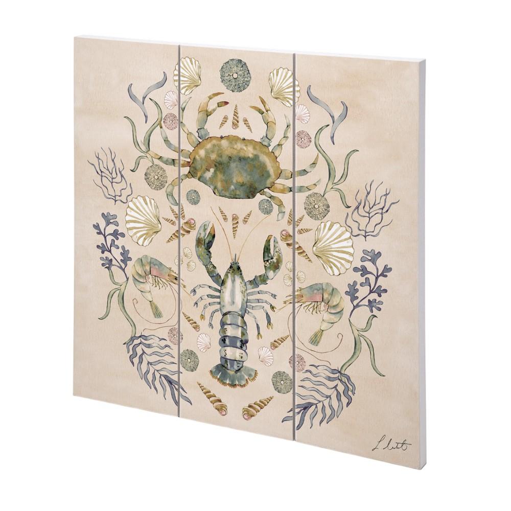 Louise Nisbet Crustacean Celebration Wood Plaque