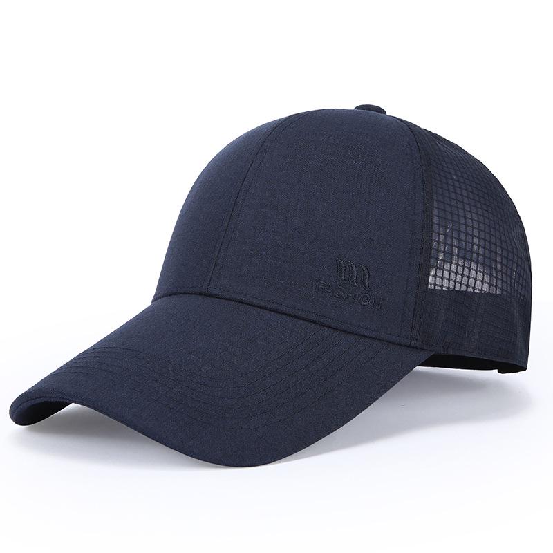 Unisex Lightweight Sun Protection Quick-Dry Duckbill Cap for Outdoor Activities Adjustable синий
