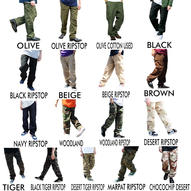 16 Colors US Military BDU Cargo Wide Size M 8(eight) Pants, Type, Olive,