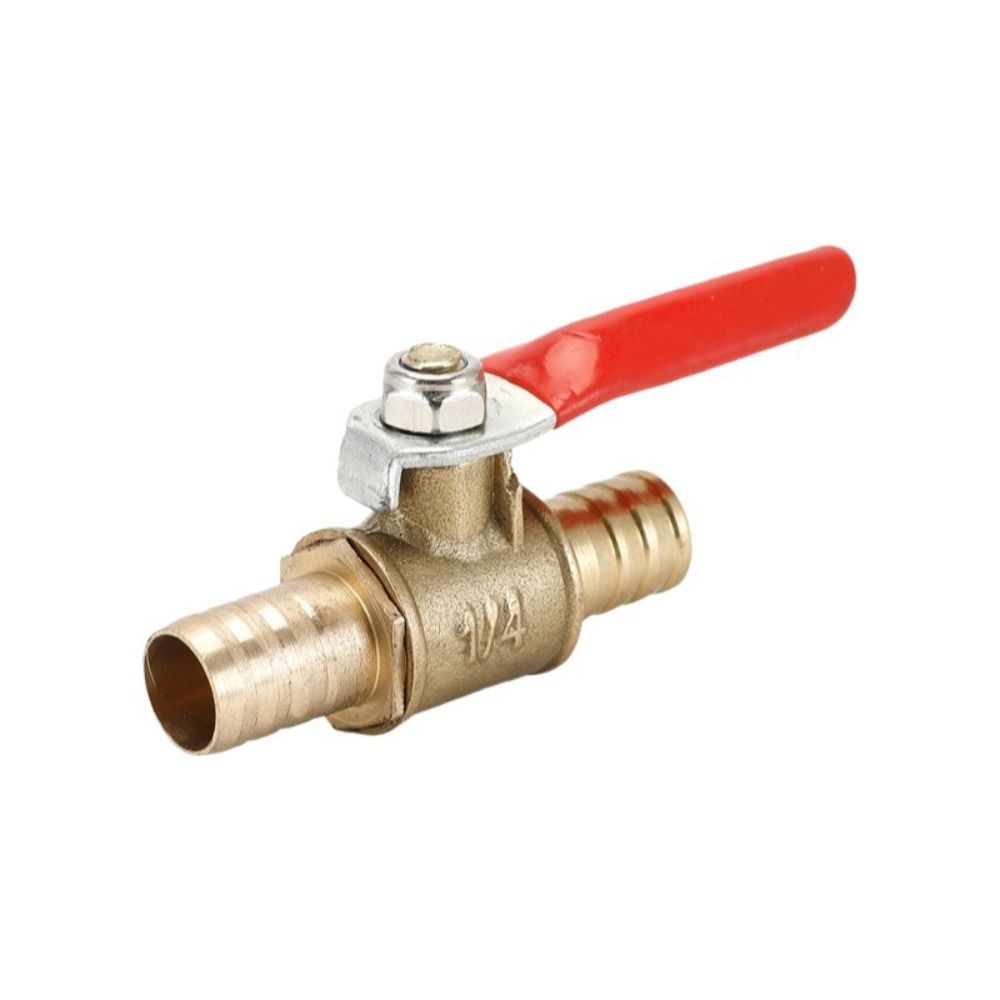 Faucet Brass Construction Ball Valve 6-12mm Size Hose Barb Brass Ball Valve Small Size 1/4 Inch Pneumatic Ball Valve Water Line